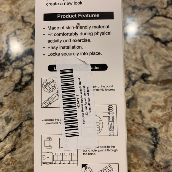 Tortoise resin Apple Watch band - Picture 3 of 3